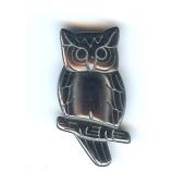 Hematite Charms Owl on the Branch